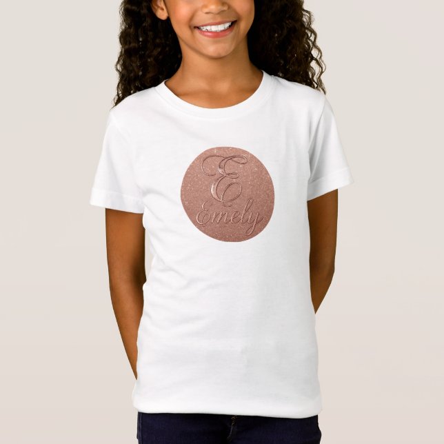 Personalisierte Rose Gold Glitzer Name Design - Ei T-Shirt (Vorderseite)
