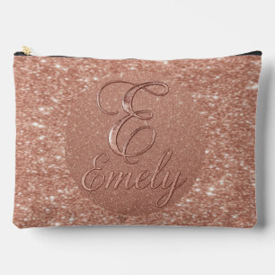 Personalisierte Rose Gold Glitzer Name Design - Ei Zubehörtasche