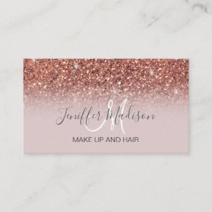 Personalisierte Rose Gold Glitzer Tropfen Girly Lu Visitenkarte