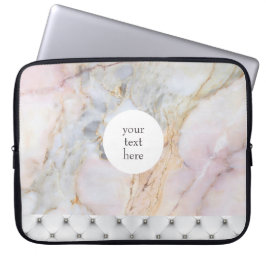 Personalisierte Rose Gold Gray Marbour Notebook-Ge Laptopschutzhülle