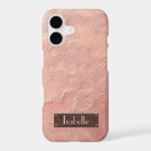 Personalisierte Rose Gold Leather Iphone-Fall