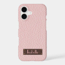 Personalisierte Rose Gold Leather Iphone-Fall