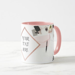 Personalisierte Rose Gold Moderne Design Tasse