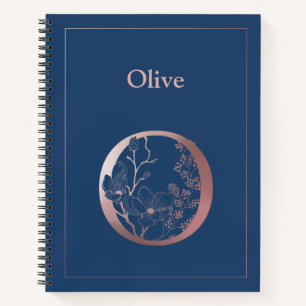 Personalisierte Rose Gold Monogram Initial O Notizbuch
