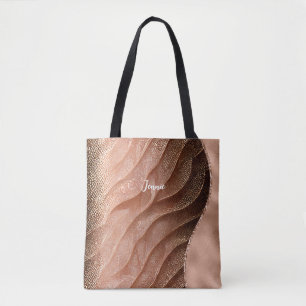 Personalisierte Rose Gold Shimmer Textur Glitzer W