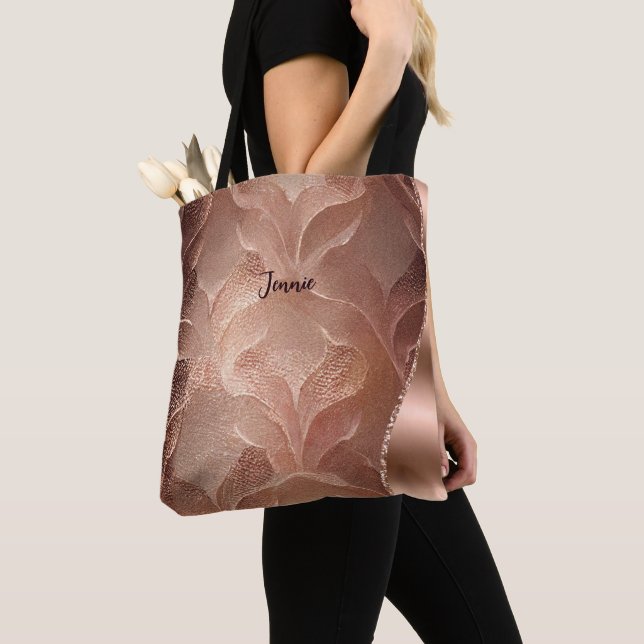 Personalisierte Rose Gold Shimmer Textur Glitzer W (Von Nahem)