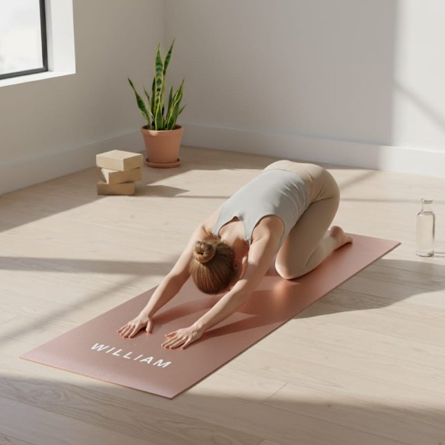 Personalisierte Rose Gold und Monogramm Name Yogma Yogamatte (Von Creator hochgeladen)