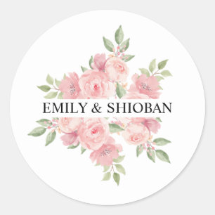 Personalisierte Rose Runder Aufkleber