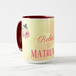 Personalisierte Rose Tasse