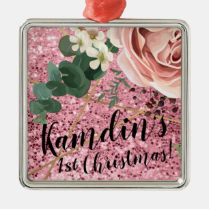 Personalisierte Rose XMAS Ornament Geometrische Ga