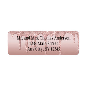 Personalisierte Roségold-Triefglitter-Rosa