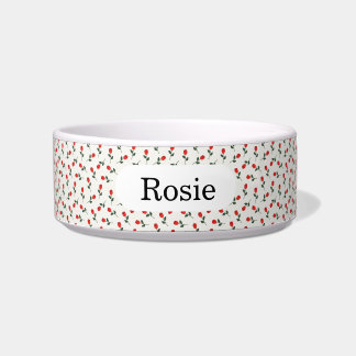 Personalisierte Rosen-Haustier-Schale Napf
