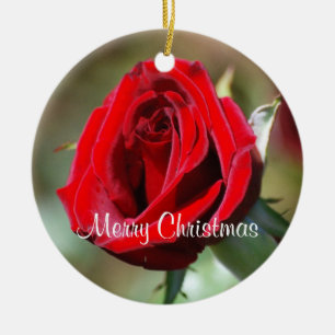 Personalisierte Rosen-Verzierung Elizabeth Keramikornament