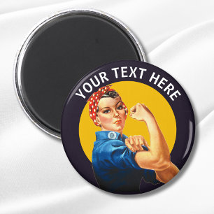 Personalisierte Rosie the Riveter Custom Vintage Magnet