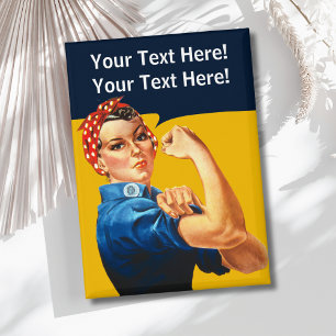 Personalisierte Rosie the Riveter Vintage Retro Button