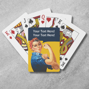 Personalisierte Rosie the Riveter Vintage Retro Spielkarten