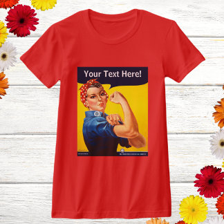 Personalisierte Rosie the Riveter Vintage WW2 Cust T-Shirt