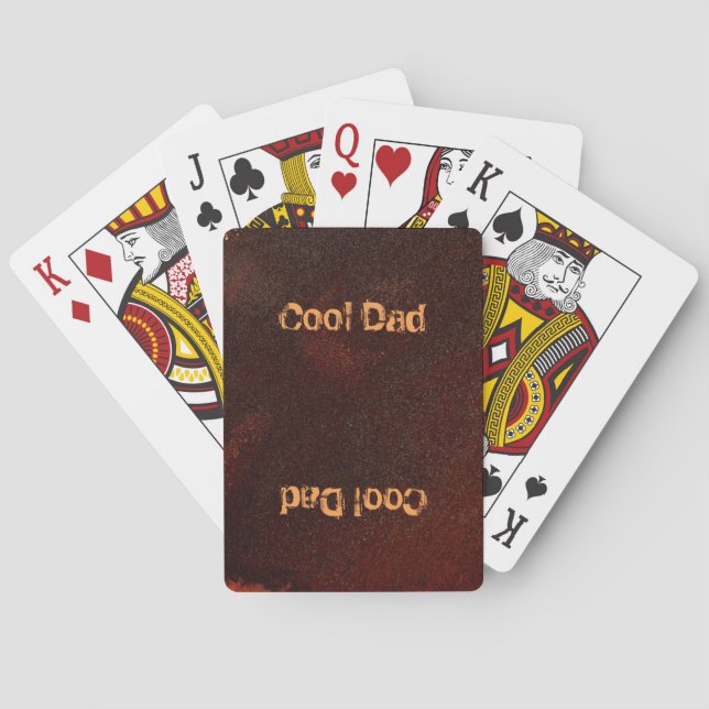 Personalisierte Rostkunst Cooler Spaß einzigartig Spielkarten (Rückseite)