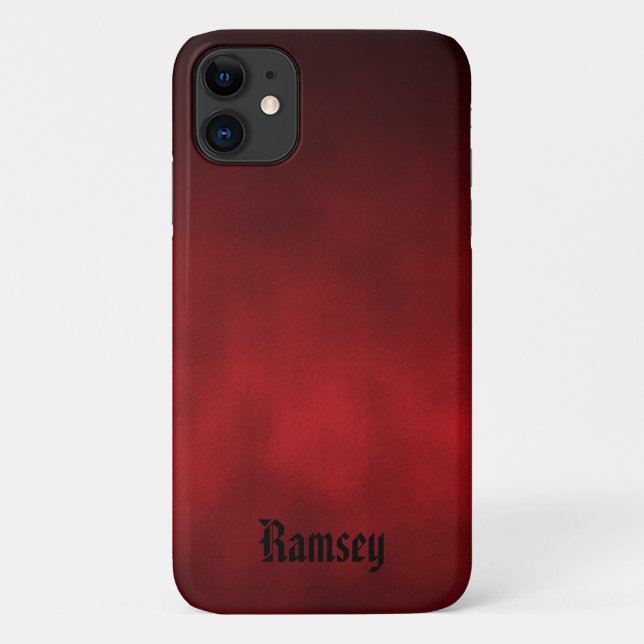 Personalisierte Rot- und Schwarzgotik Ombre Art Case-Mate iPhone Hülle (Rückseite)