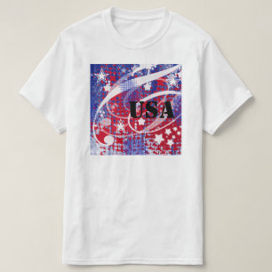 Personalisierte Rot-, Weiß- und Blautöne T-Shirt