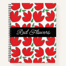 Personalisierte rote Blume Blumenmuster