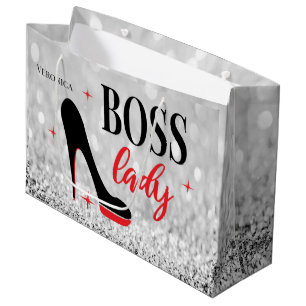 Personalisierte Rote Bottom Stiletto Heel Boss Lad Große Geschenktüte
