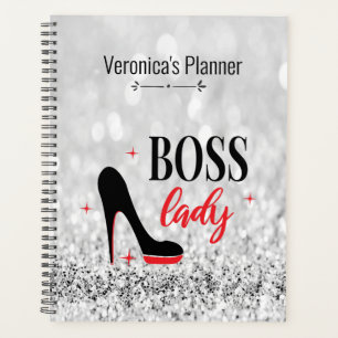 Personalisierte Rote Bottom Stiletto Heel Boss Lad Planer