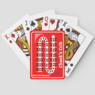 Personalisierte rote Cribbage-Spielkarten Spielkarten