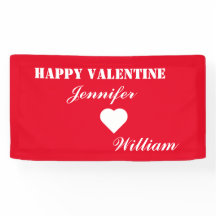 Personalisierte Rote Namen Vintag Happy Valentine