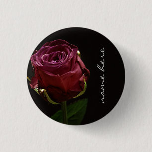 Personalisierte Rote Rose Button