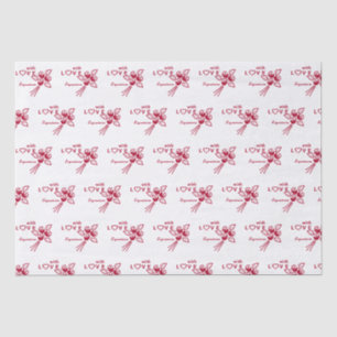 Personalisierte Rote Rosen "mit L ❤️ VE" Seidenpapier