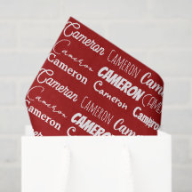Personalisierte rote Typografie-Namenscollage Weih