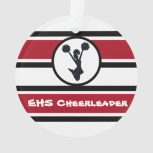 Personalisierte rote und schwarze ornament