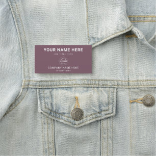 Personalisierte rote Violette 3" X 1,5" Rechteck Namensschild