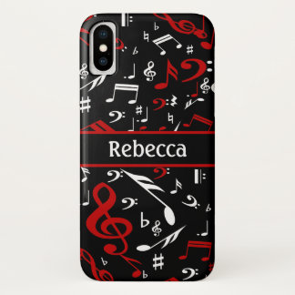 Personalisierte rote weiße und schwarze Case-Mate iPhone hülle