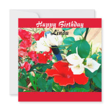 Personalisierte Rotschuh-Blume Wasserfarbe