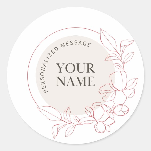 Personalisierte Round Stickers | Anpassbare Aufkle (Vorderseite)