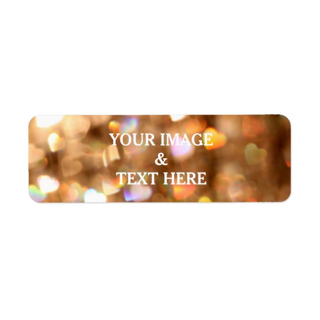 Personalisierte Rückgabe von Gold-Glitzer für das  (Vorne)