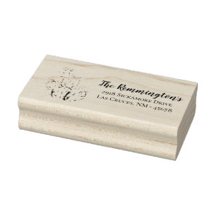 Personalisierte Rücksendeadresse Briefmarke Boho L Gummistempel