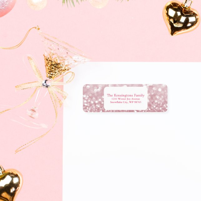 Personalisierte Rücksendeadresse für Rosa-Sparkeil (Pink Sparkle Personalized Return Address Label)