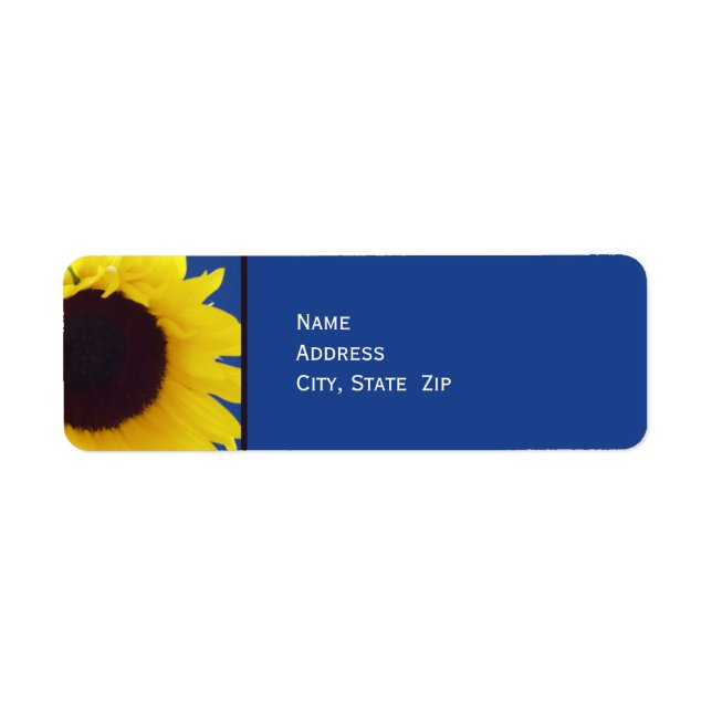 Personalisierte Rücksendeadresse für Sonnenblumen (Vorne)