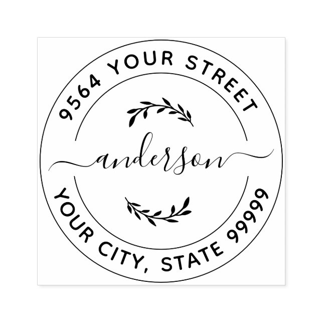 Personalisierte Rücksendeadresse Gummistempel (Prägung)