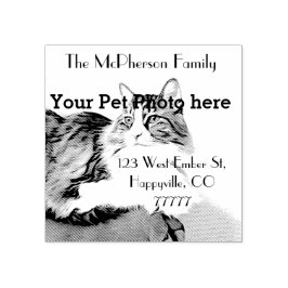 Personalisierte Rücksendeadresse, Ihr Haustier Fot Gummistempel