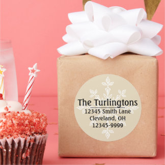 Personalisierte Rücksendeadresse Runder Aufkleber