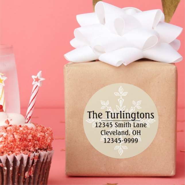 Personalisierte Rücksendeadresse Runder Aufkleber (Party)