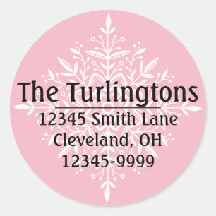 Personalisierte Rücksendeadresse Runder Aufkleber