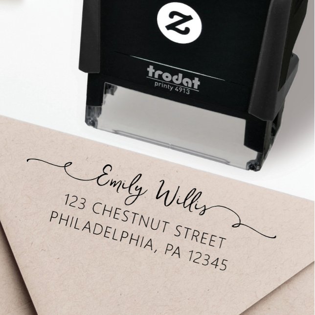 Personalisierte Rücksendeadresse Selbstbewusste Br Permastempel (Custom Return Address Stamp, Self-Inking Return Address Stamp, Personalized Stamp)