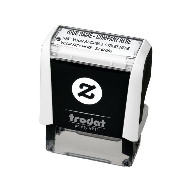 Personalisierte Rücksendeadresse Selbstfarbige Bri Permastempel (Produkt)