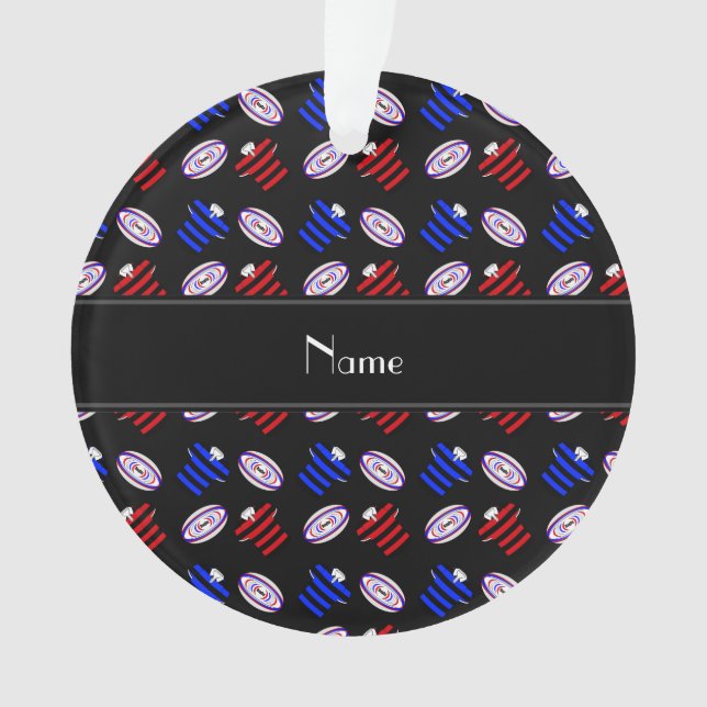 Personalisierte Rugby-Kugeln Ornament (Vorderseite)