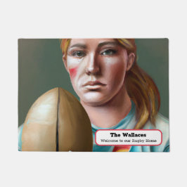 Personalisierte Rugby-Türmatte Fußmatte